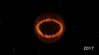 Blast Wave from a Stellar Explosion Simulation of Supernova 1987A [upl. by Zeeba]