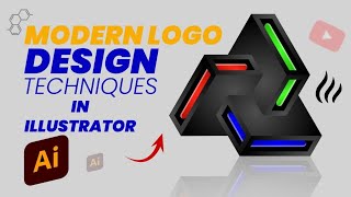 Modern Logo Design tutorial In Adobe Illustratorlogoadobeillustratorlogodesigner [upl. by Danita440]