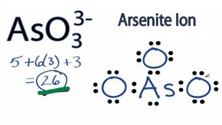 AsO3 3 Lewis Structure How to Draw the Lewis Structure for AsO3 3 [upl. by Marmaduke]