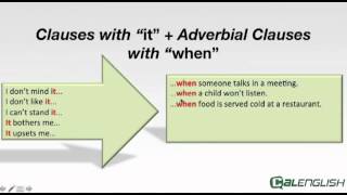 Clauses with it Adverbial clauses with when [upl. by Ahseila666]