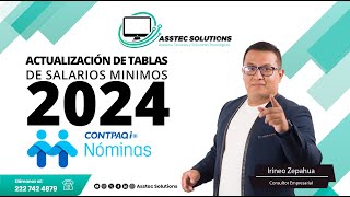 Actualización de tablas de salarios minimos 2024 [upl. by Nicolle795]