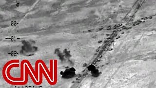 Airstrikes hit huge ISIS convoy in Falluja [upl. by Husein779]