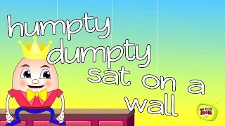 Humpty Dumpty Sat on a Wall Nursery Rhyme with lyrics in English  Kids Songs and Poem [upl. by Lyontine]