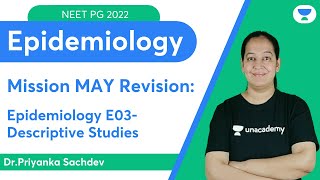 Mission May Revision Epidemiology E03 Descriptive Studies  Lets crack NEET PG  DrPriyanka [upl. by Sherlock]