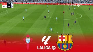 CELTA DE VIGO vs BARCELONA  La Liga 20232024  17 February 2024  Full Match  PES Gameplay [upl. by Sinnaiy300]