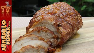 How to Smoke Pork Loin with Apple Walnut Glaze  Masterbuilt Smoker [upl. by Sadye]