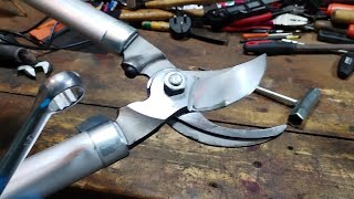 Sharpening PRUNING SHEARS  LOPPERS with A Dremel [upl. by Cicenia]