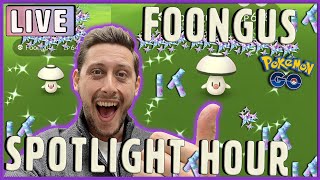 LIVE Shiny Foongus is STARDUST Spotlight Hour in Pokemon GO [upl. by Zealand]