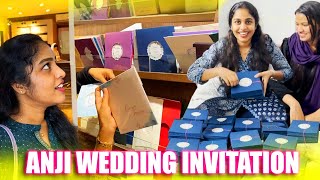 ANJI WEDDING INVITATION VLOG 😍 കല്യാണകത്തു കിട്ടി ❤️ [upl. by Lednam]