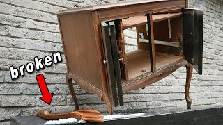 Antique Record Player Cabinet Restoration  It plays music again [upl. by Nassir91]