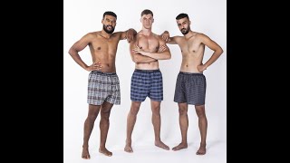 Mens Plaid Boxer Shorts Woven Cotton [upl. by Asyle]