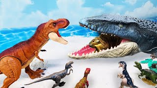 The Battle of TRex and Tylosaurus  Jurassic World  DINO Action [upl. by Eimmat]