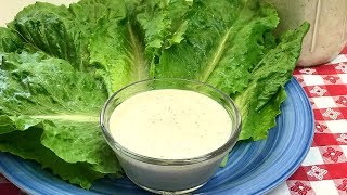 BEST HOMEMADE CREAMY CAESAR SALAD DRESSING RECIPE [upl. by Anayit]