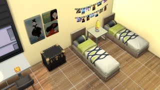 Sims 4  930 Medina Studios Twin Girls Room Speed Build [upl. by Luar]