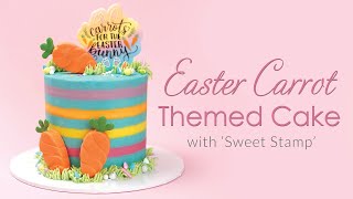 Striped Buttercream Frosting Easter Cake Decorating Tutorial with Carrot Cakesicles [upl. by Htennek400]