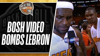 Chris Bosh Video Bombs LeBron [upl. by Zonnya662]