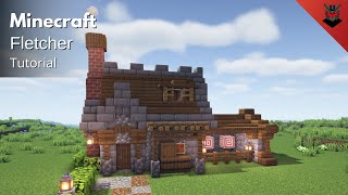 Minecraft How to Build a Medieval Fletchers House  Fletcher House Tutorial [upl. by Pasahow814]