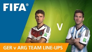 Germany v Argentina  Team Lineups EXCLUSIVE [upl. by Teddie]