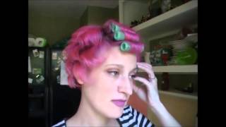 refresh short hair with velcro rollers [upl. by Amathist]