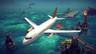 Crashing Airplanes into Water  Besiege [upl. by Ecilahc]