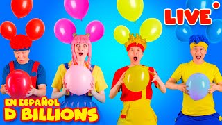 En Vivo  D Billions Mejores Canciones Infantiles  Baile amp Estallido de Globos [upl. by Nonnaihr]