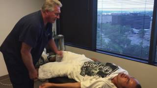 Severe Low Back Pain Sacroiliac Pain Sciatica First Time Adjustment [upl. by Whitnell]