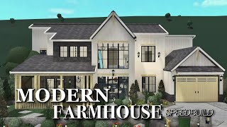 Family Modern Farmhouse Part 1 Speedbuild I Bloxburg I 450k I Layouts Included [upl. by Norabel]