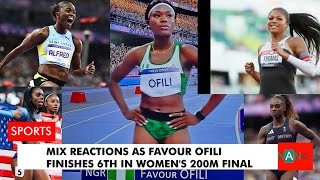 Mix Reactions As Favour Ofili Finishes 6th in Womens 200m Final [upl. by Lussier]