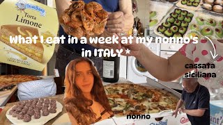 What I eat in a week at my nonnos in ITALY [upl. by Jankey]