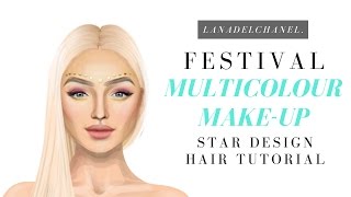 FESTIVAL Makeup using Stardoll Stardeisgn Hair  LanaDelChanel [upl. by Silver]