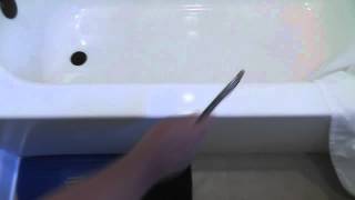 Bathtub Man Repairs Scratch in Tub  DesignBuild Project [upl. by Sibbie]