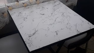 Masa Boyama Mermer Masa Yapma Mermer Efekt Marble [upl. by Redienhcs356]