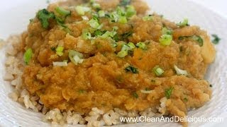 Red Lentil Stew W Root Veggies  Clean Eating Recipe [upl. by Analem]