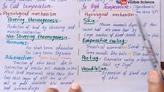 Thermoregulation in mammals  Thermoregulatory strategies in man  Class 12 [upl. by Charbonneau648]