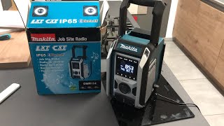 Makita DMR 114 bluetooth Job Site Radio Review [upl. by Leummas990]