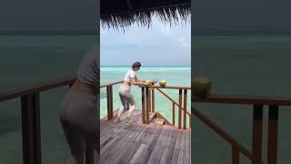 Medhufushi Island Resort 😍 ⛵VC 2troubletravelers maldives maldivesbeach tranding music song [upl. by Dnob]