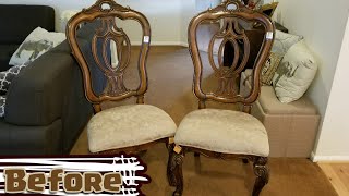 Thrifty Makeover  Upholstering Old Dining Chairs Full Ver [upl. by Gettings]