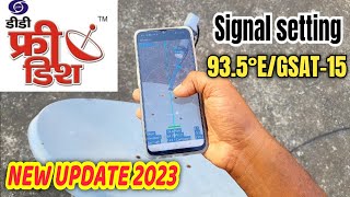 Dd free dish signal setting  dth signal setting mobile app  new update 2023 [upl. by Ennyl618]