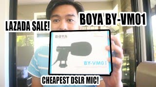 BOYA BYVM01 Condenser DSLR Mic Unboxing and Review [upl. by Anai]