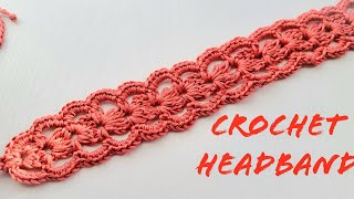 Easy Crochet headband PERFECT FOR BEGINNERS [upl. by Aigroeg]