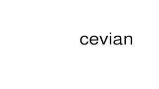 How to pronounce cevian [upl. by Uok]