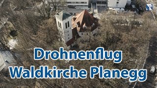 Drohnenflug Waldkirche Planegg bei München [upl. by Gilus274]