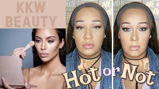 Testando KKWBeauty  Paleta de contorno e iluminador da Kim Kardashian [upl. by Keon]