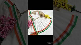 TriColour lahenga on Khadi Size115 Yrs Khadi Cotton with Liling Print with TriColour Borderais [upl. by Leihcey566]