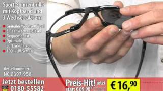 Speeron SportSonnenbrille mit Kopfband und 3 WechselGläsern [upl. by Apple930]