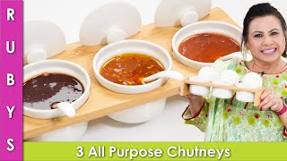 No Electric 3 All Purpose Chutneys No Machines Required for Iftari Ramadan 2023 Recipe  RKK [upl. by Duong]