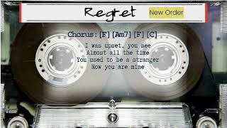 Regret New Order Play along Chords and Lyrics [upl. by Atiuqaj]