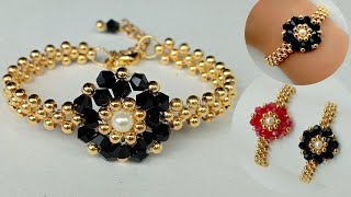 Easy bracelet making  How to make easy beaded bracelet  Easy beaded bracelet making tutorial [upl. by Leuqcar648]