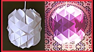 DIY Paper lamphow to make a pendant light out of paperartking [upl. by Eceinart]