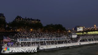 Team USA arrives at the 2024 Olympic Opening Ceremony  Paris Olympics  NBC Sports [upl. by Eidod]